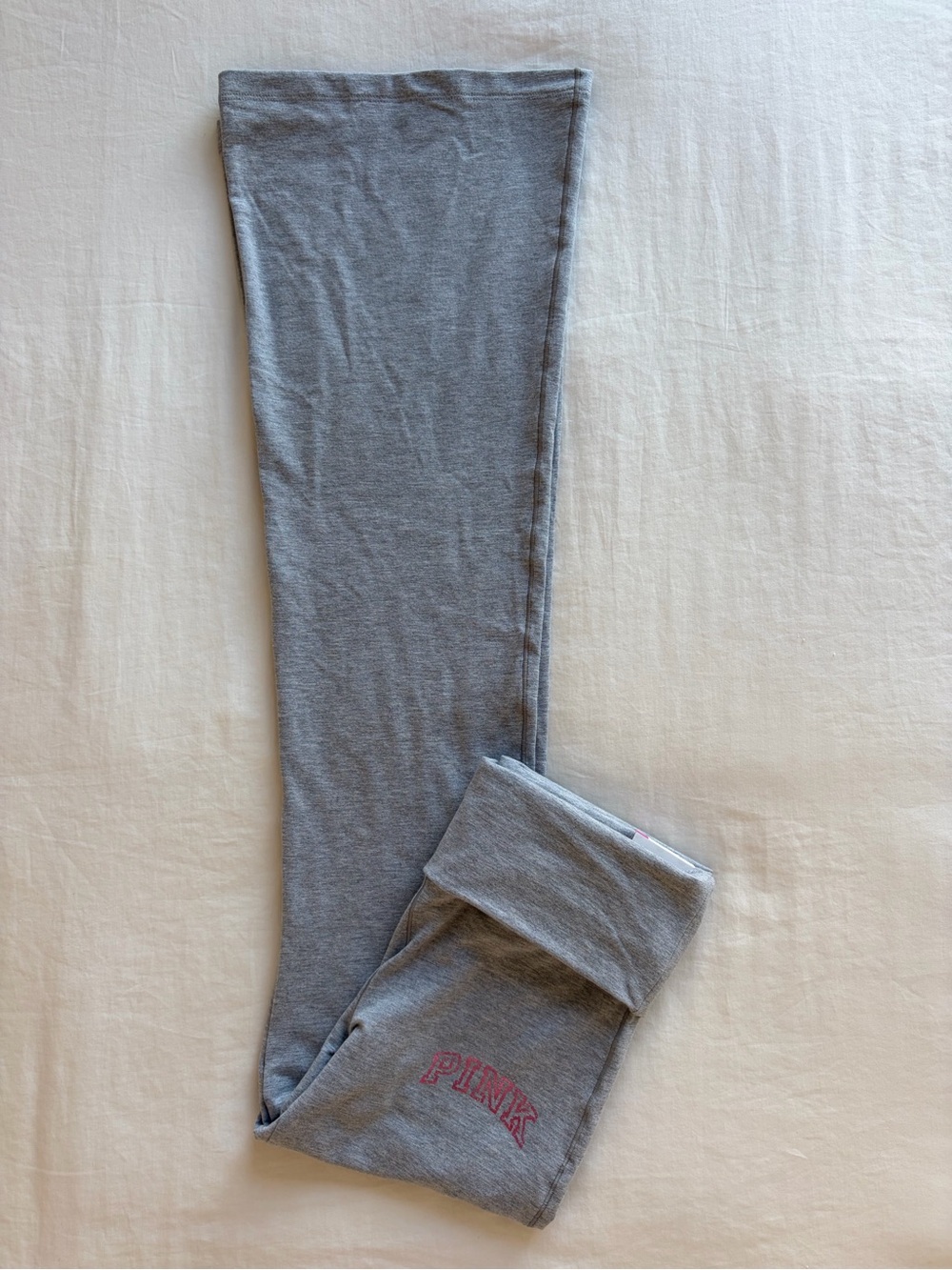 VS PINK Cotton Foldover Flare Leggings
